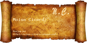 Moise Ciceró névjegykártya